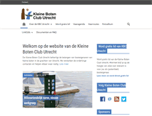 Tablet Screenshot of kleinebotenclubutrecht.nl